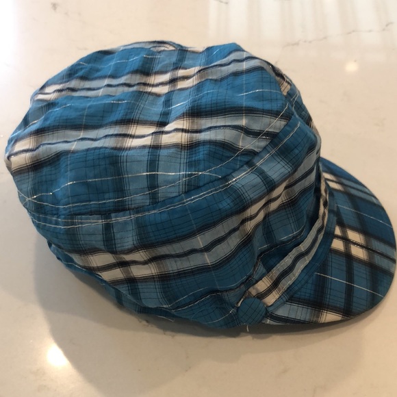 Captain checked adjustable cap for kids - Picture 2 of 5